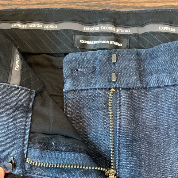 Express Full leg Women shimmering Blue Jeans - Picture 5 of 8